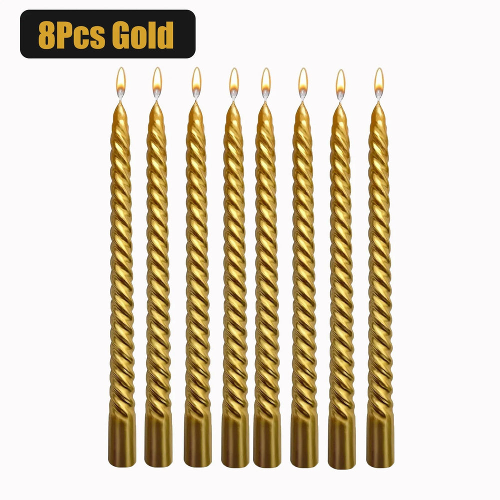 Spiral Taper Candles - 10-Inch Classic Unscented Design - candletown.net