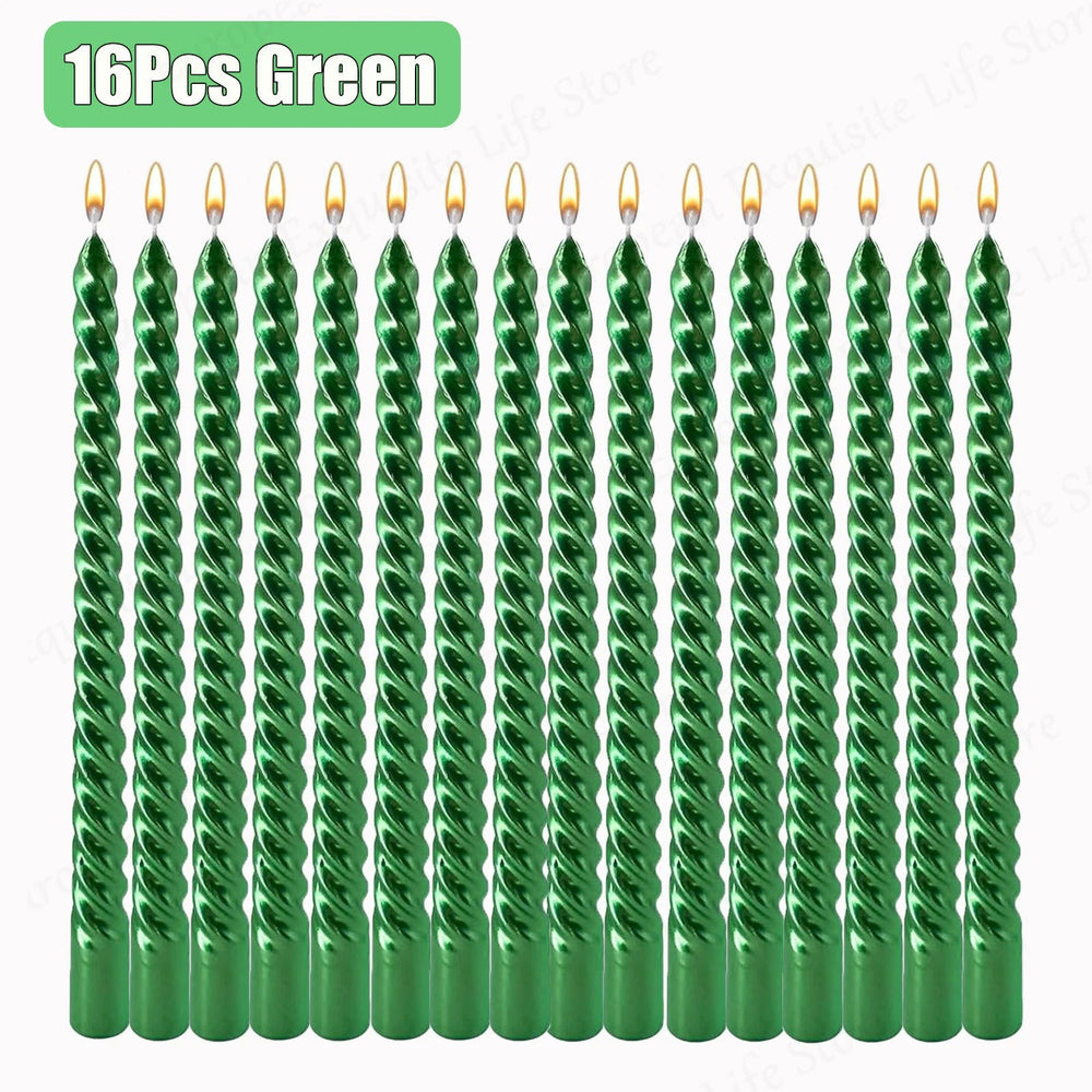 Spiral Taper Candles - 10-Inch Classic Unscented Design - candletown.net