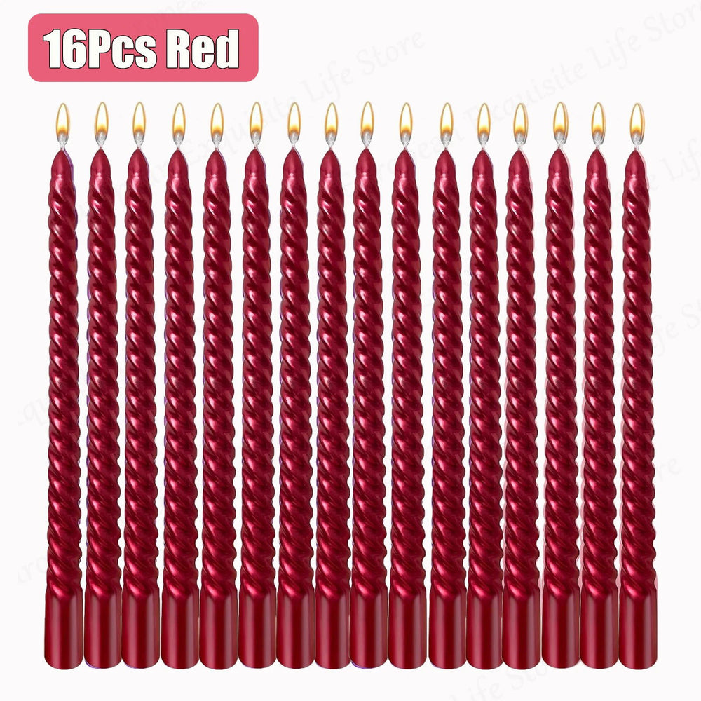 Spiral Taper Candles - 10-Inch Classic Unscented Design - candletown.net