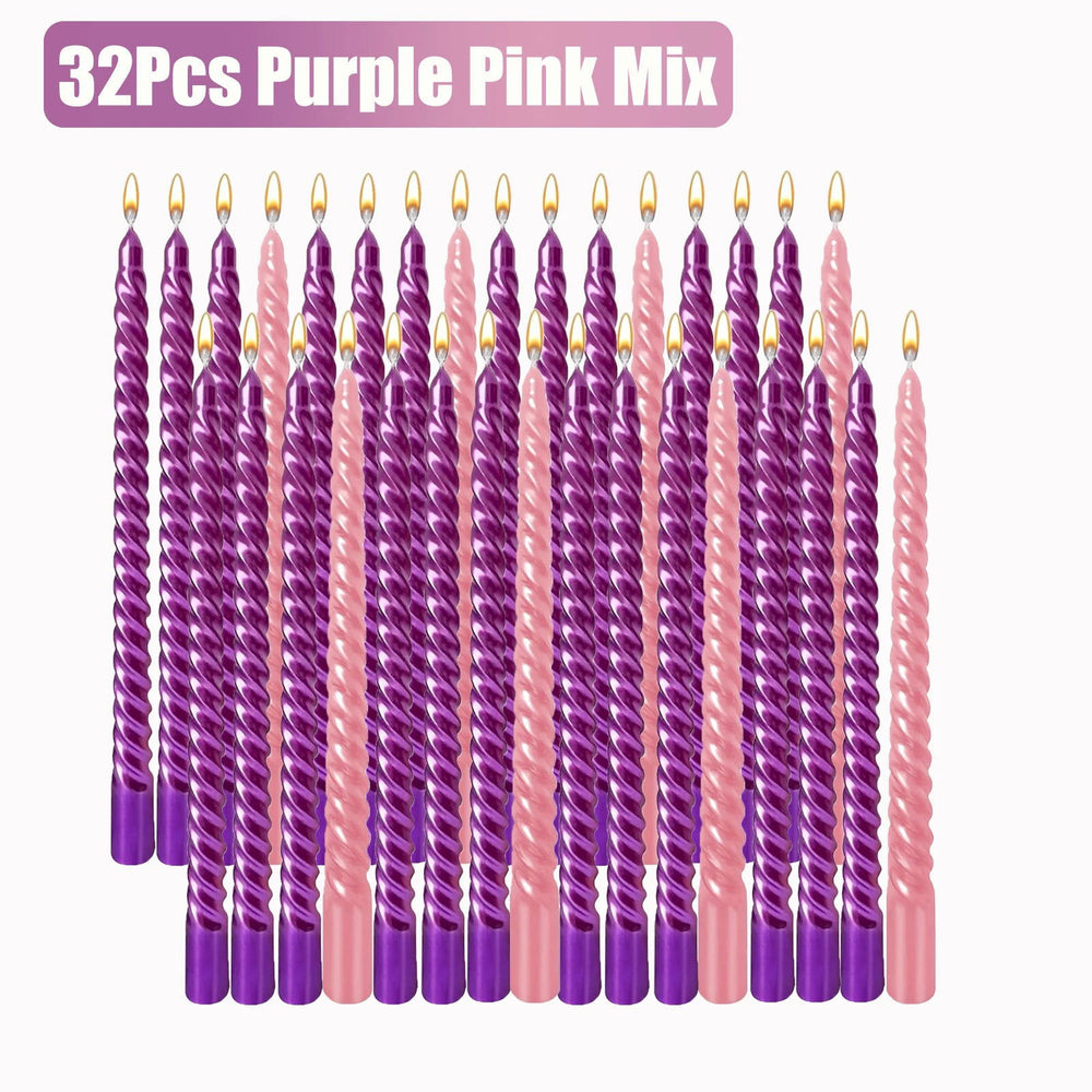 Spiral Taper Candles - 10-Inch Classic Unscented Design - candletown.net