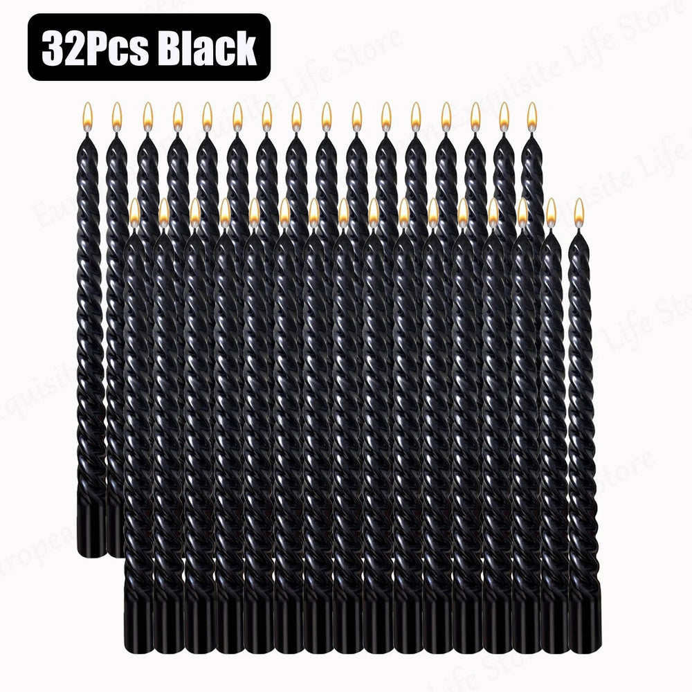 Spiral Taper Candles - 10-Inch Classic Unscented Design - candletown.net