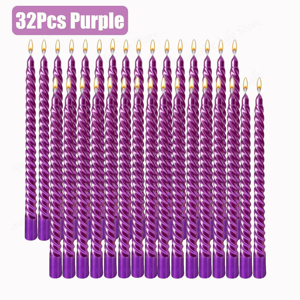 Spiral Taper Candles - 10-Inch Classic Unscented Design - candletown.net