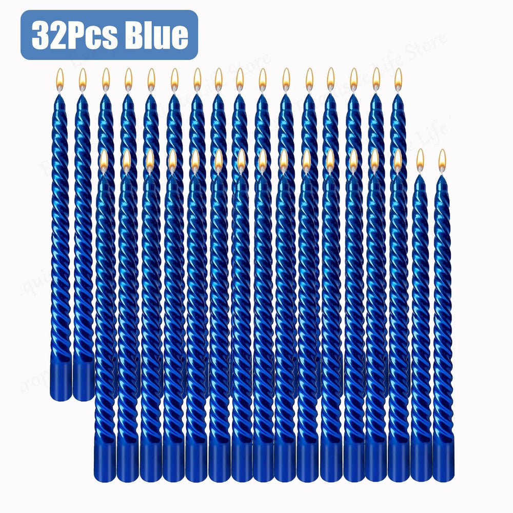 Spiral Taper Candles - 10-Inch Classic Unscented Design - candletown.net