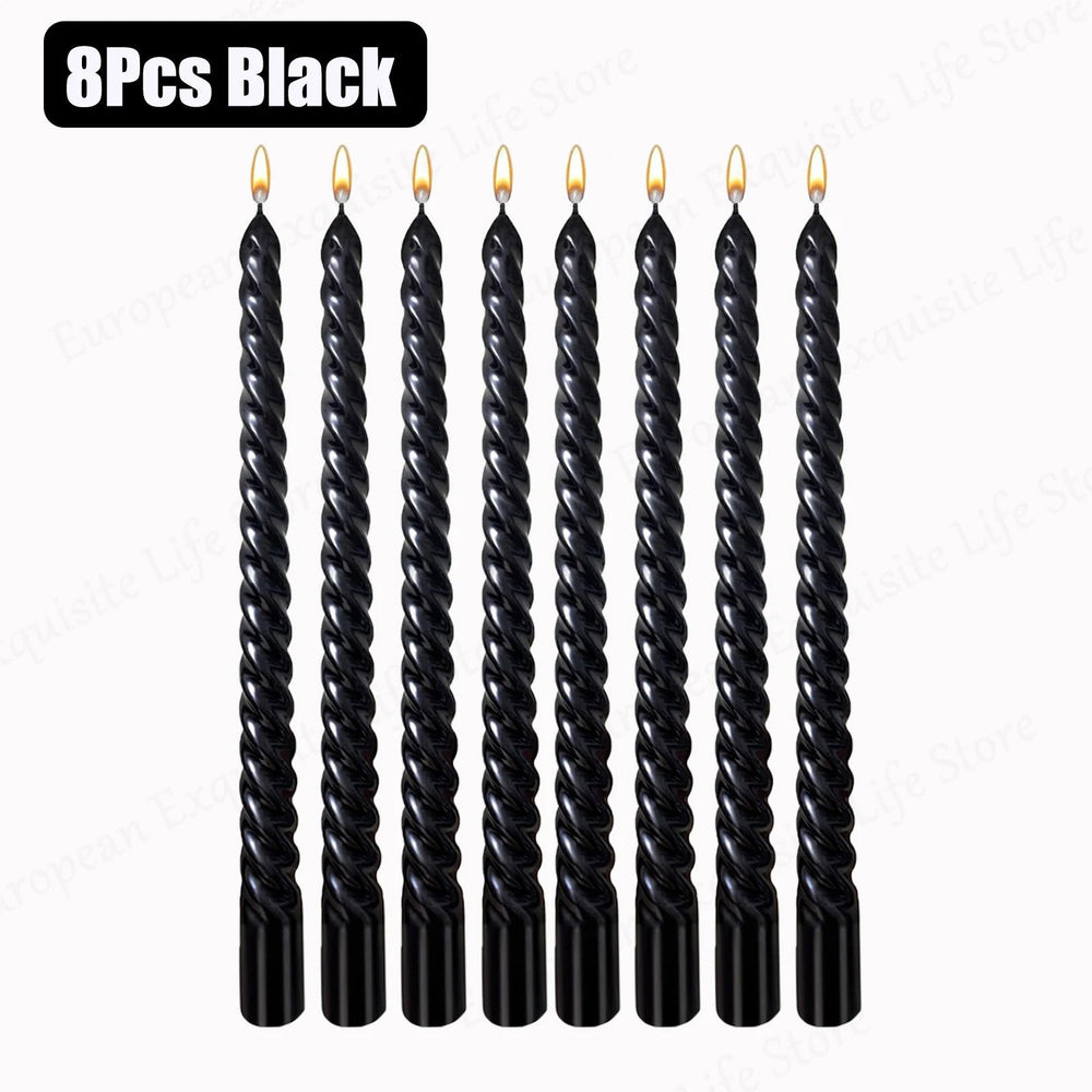 Spiral Taper Candles - 10-Inch Classic Unscented Design - candletown.net