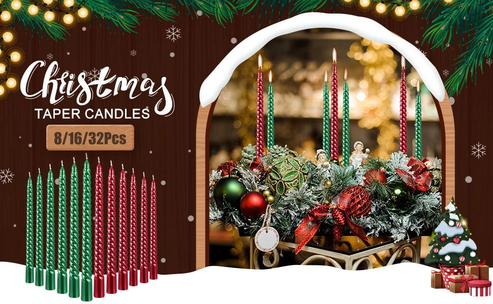 Spiral Taper Candles - 10-Inch Classic Unscented Design - candletown.net