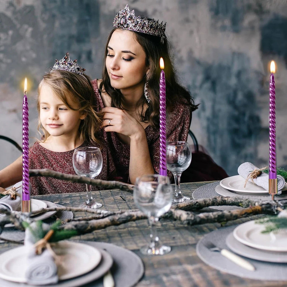 Spiral Taper Candles - 10-Inch Classic Unscented Design - candletown.net