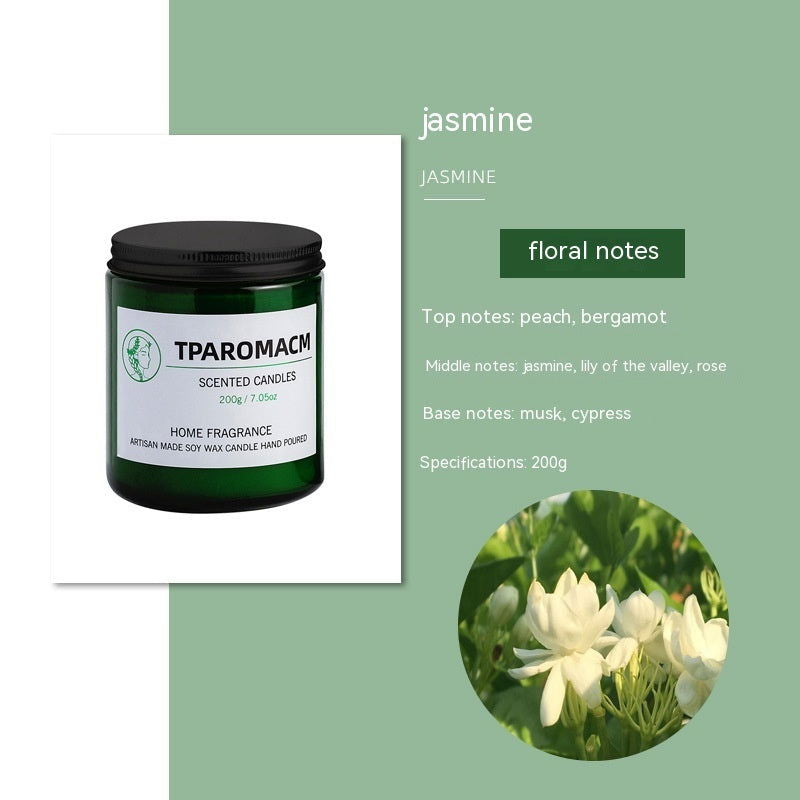 TPAROMACM Smokeless Aromatherapy Glass Candle - Hand-Poured Soy Wax - candletown.net