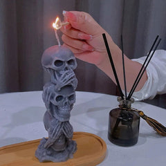 Three Company Skull Candle - Halloween Horror Series Scented Candle - candletown.net