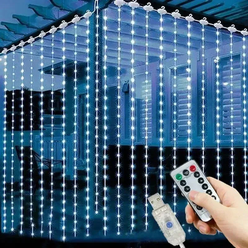 USB Curtain LED String Lights - 3/4/6M Remote Control Fairy Lights - candletown.net
