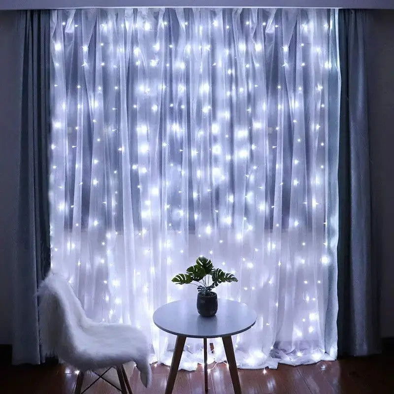 USB Curtain LED String Lights - 8 Modes Fairy Lights for Bedroom & Holiday Decor - candletown.net