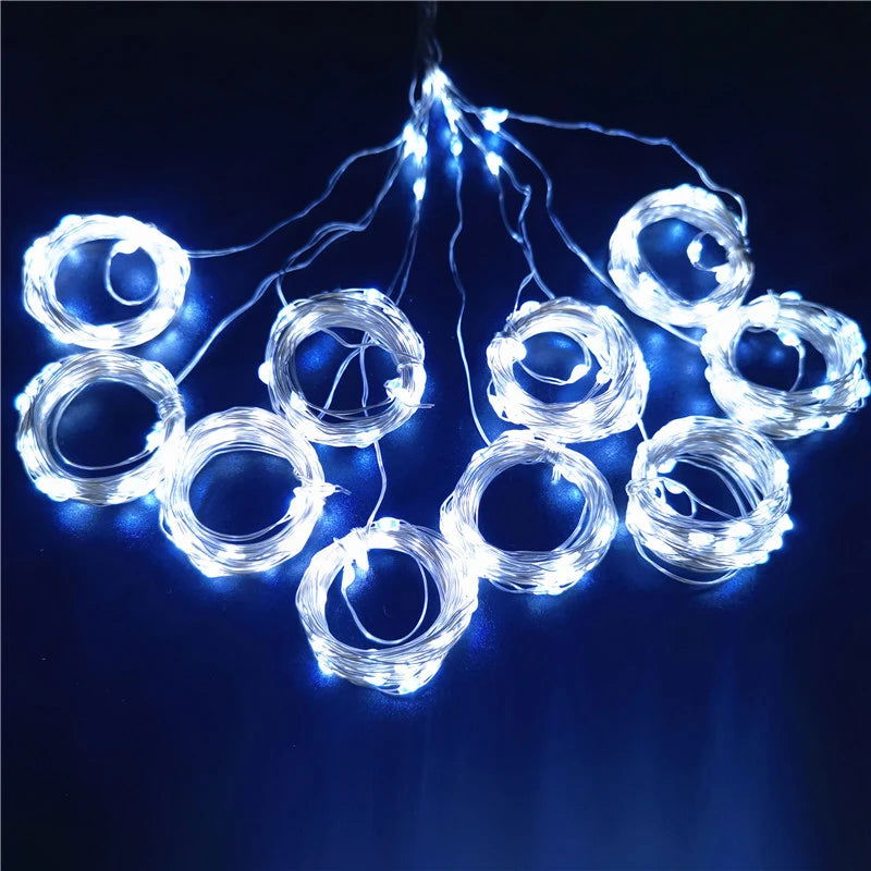 USB Curtain LED String Lights - 8 Modes Fairy Lights for Bedroom & Holiday Decor - candletown.net