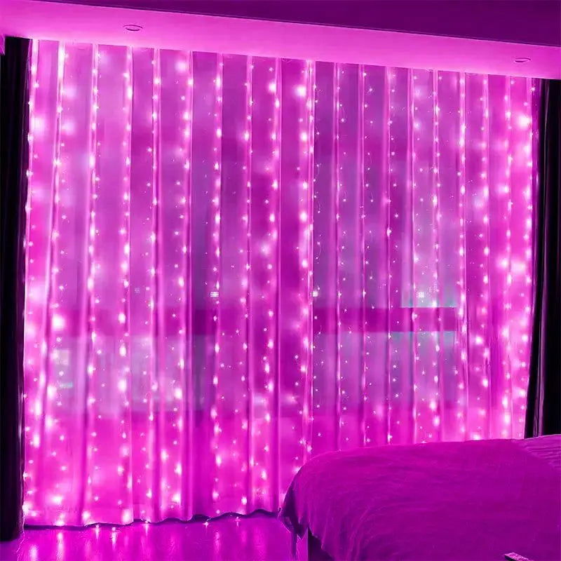 USB Curtain LED String Lights - 8 Modes Fairy Lights for Bedroom & Holiday Decor - candletown.net