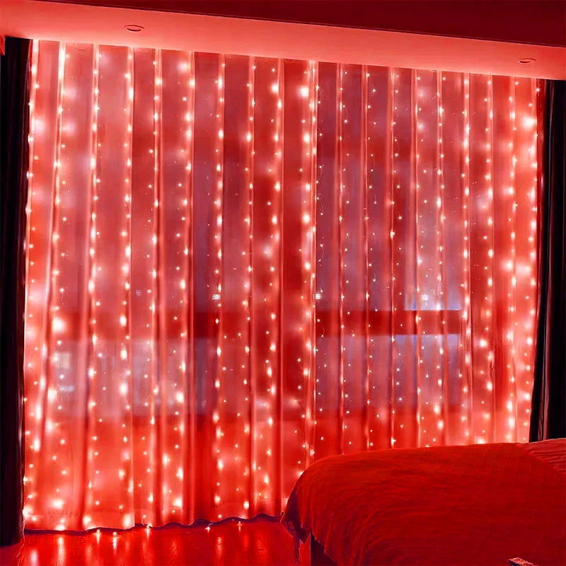 USB Curtain LED String Lights - 8 Modes Fairy Lights for Bedroom & Holiday Decor - candletown.net