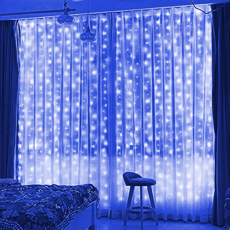 USB Curtain LED String Lights - 8 Modes Fairy Lights for Bedroom & Holiday Decor - candletown.net