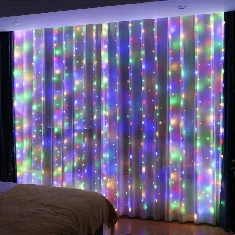 USB Curtain LED String Lights - 8 Modes Fairy Lights for Bedroom & Holiday Decor - candletown.net