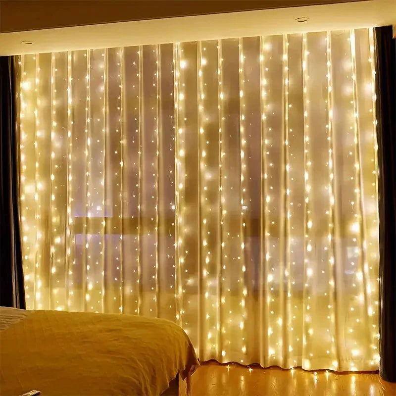 USB Curtain LED String Lights - 8 Modes Fairy Lights for Bedroom & Holiday Decor - candletown.net