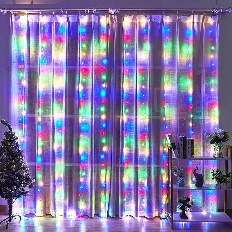 USB Curtain LED String Lights - 8 Modes Fairy Lights for Bedroom & Holiday Decor - candletown.net
