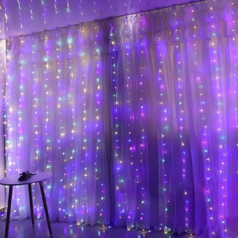 USB Curtain LED String Lights - 8 Modes Fairy Lights for Bedroom & Holiday Decor - candletown.net