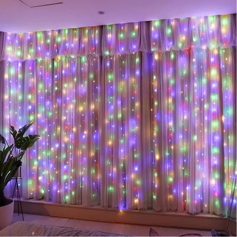 USB Curtain LED String Lights - 8 Modes Fairy Lights for Bedroom & Holiday Decor - candletown.net