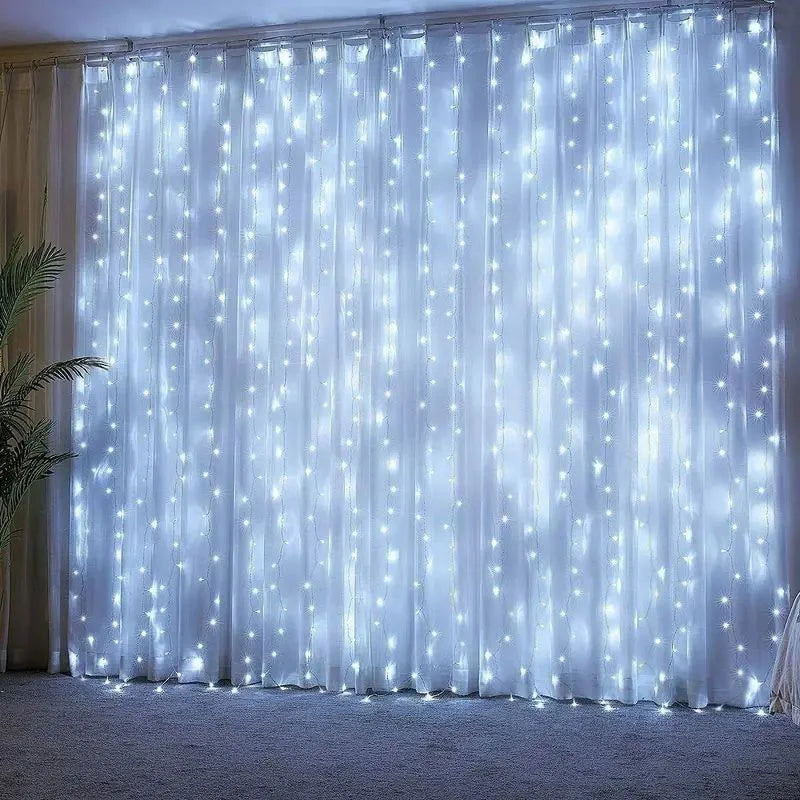 USB Curtain LED String Lights - 8 Modes Fairy Lights for Bedroom & Holiday Decor - candletown.net
