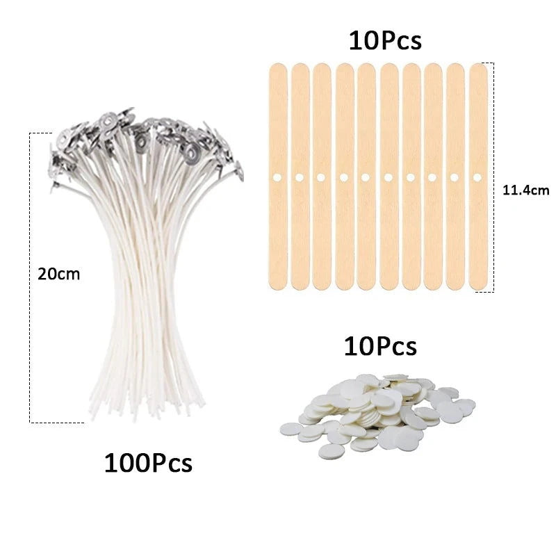 Waxed Cotton Candle Wicks Set - candletown.net