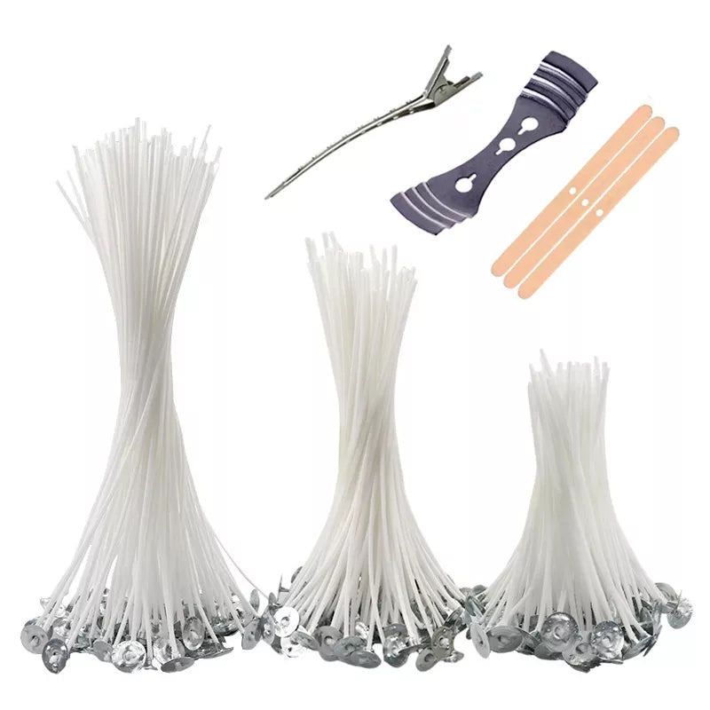 Waxed Cotton Candle Wicks Set – Create Smokeless Candles with Ease - candletown.net