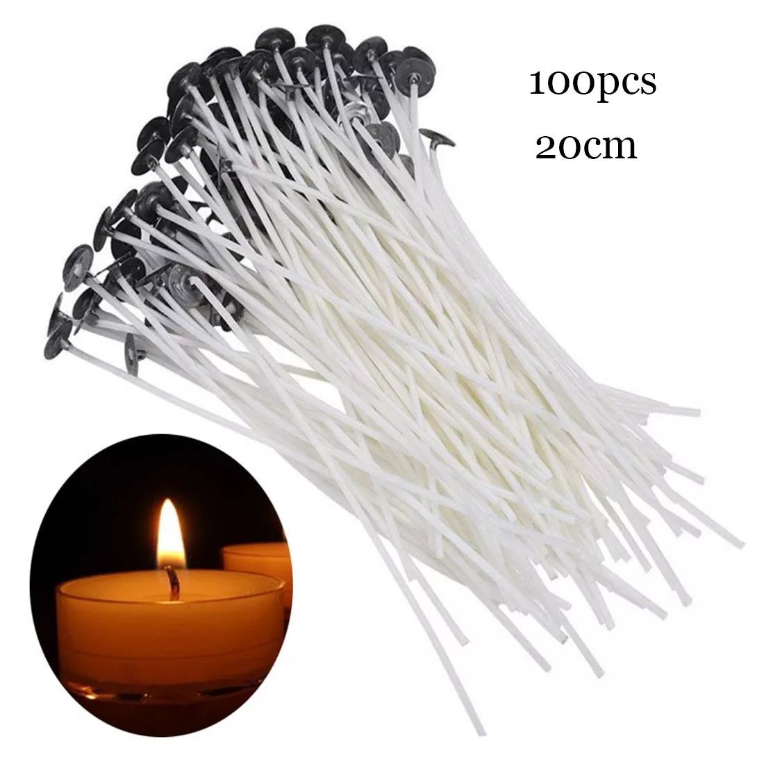 Waxed Cotton Candle Wicks Set – Create Smokeless Candles with Ease - candletown.net