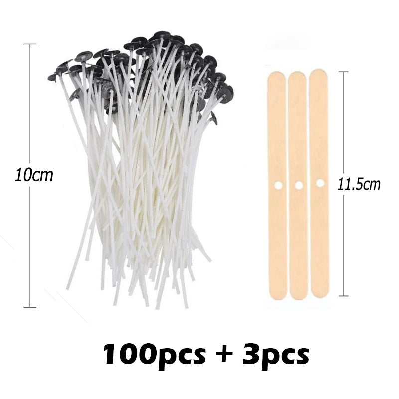 Waxed Cotton Candle Wicks Set – Create Smokeless Candles with Ease - candletown.net