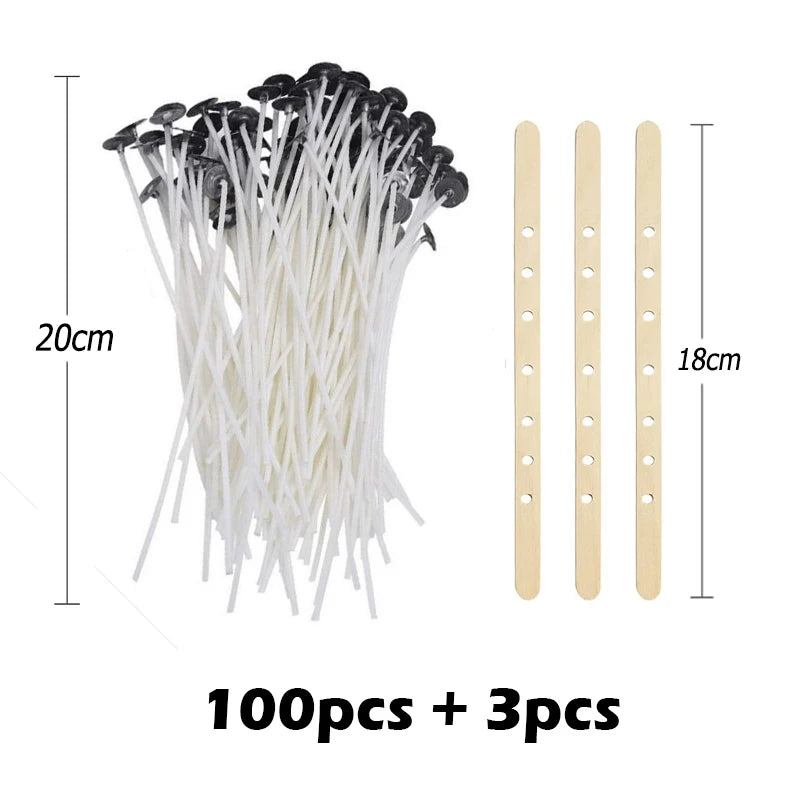 Waxed Cotton Candle Wicks Set – Create Smokeless Candles with Ease - candletown.net