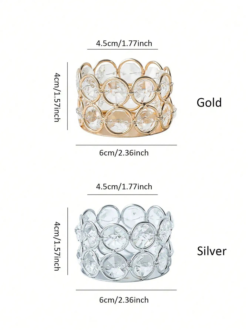 Wedding and Valentine's Day Crystal Tealight Candle Holder- Home and Table Center Decoration - candletown.net