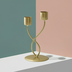 Elegant Metal Candle Holder – Vintage Iron Candelabra