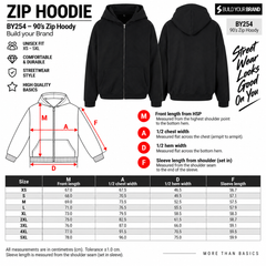 Custom 90’s Oversized Zip Hoodie – Design Your Own – 460 GSM