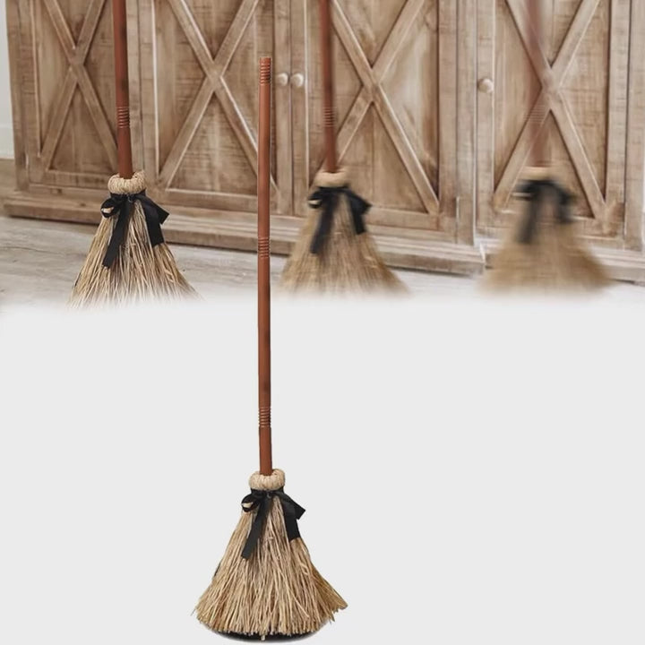 Animated Witch Broom – Moving Light Up Halloween Decoration