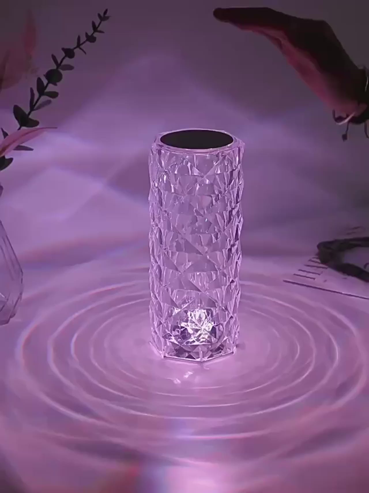 Kristallinen timanttipöytälamppu – Ladattava tunnelmavalo