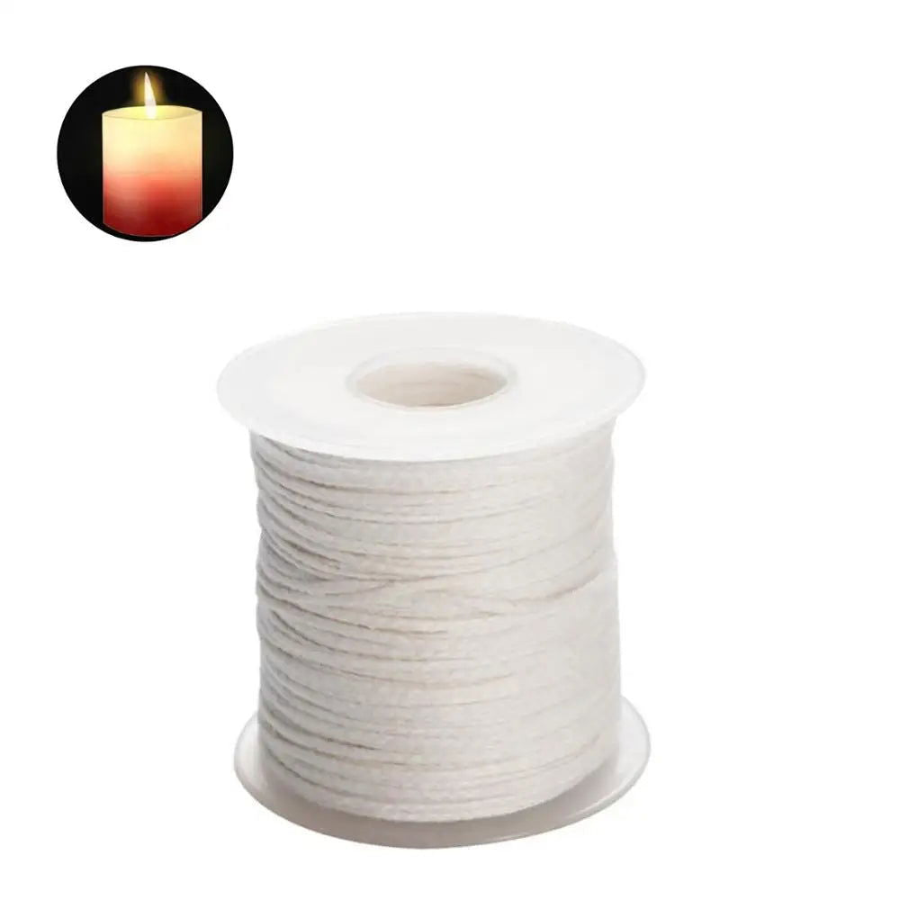 61m/roll 100% Cotton Candle Wicks - Smokeless Braid Candle Wick for Candle Making - candletown.net