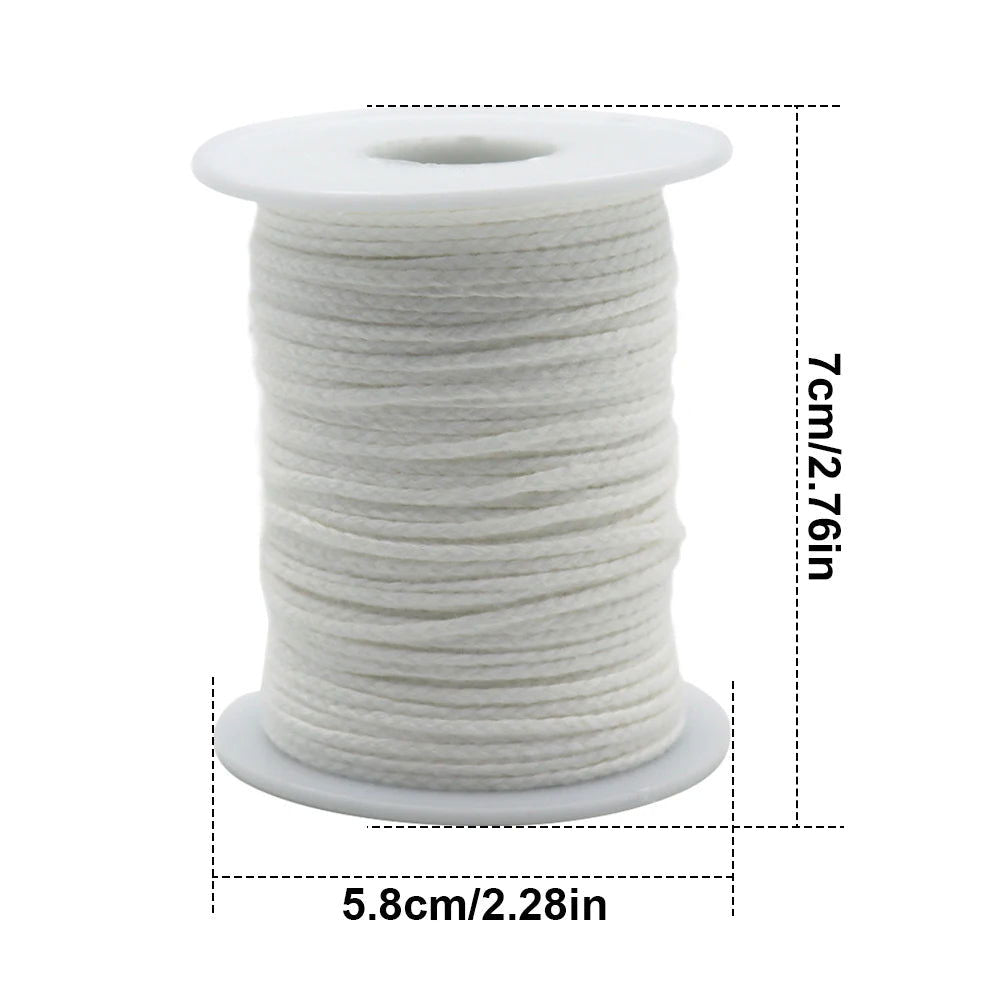 61m/roll 100% Cotton Candle Wicks - Smokeless Braid Candle Wick for Candle Making - candletown.net
